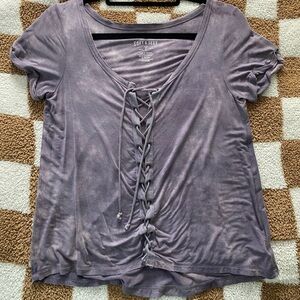 Violet Tie Up America Eagle Tee